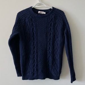Navy cable knit sweater